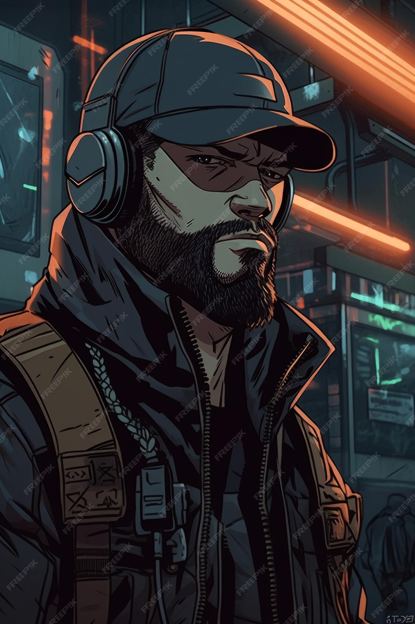 Premium AI Image | Cyberpunk man wallpaper