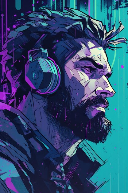 Cyberpunk man wallpaper