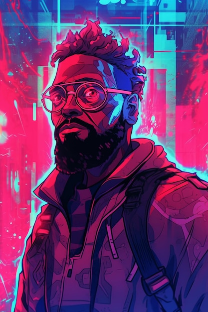 Cyberpunk man wallpaper