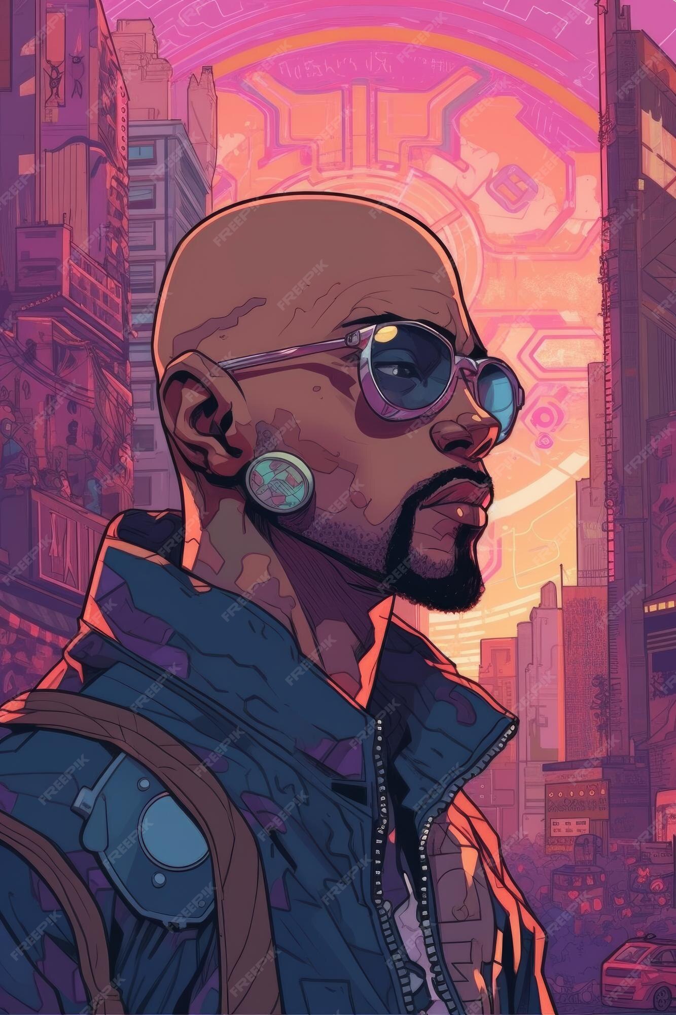 Premium AI Image | Cyberpunk man wallpaper