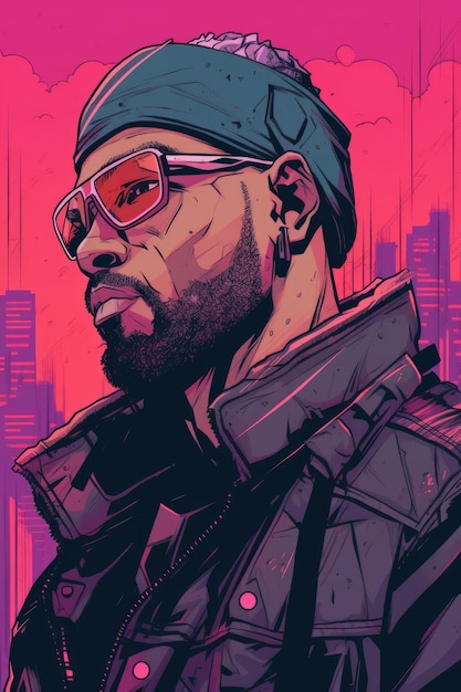 Cyberpunk man wallpaper