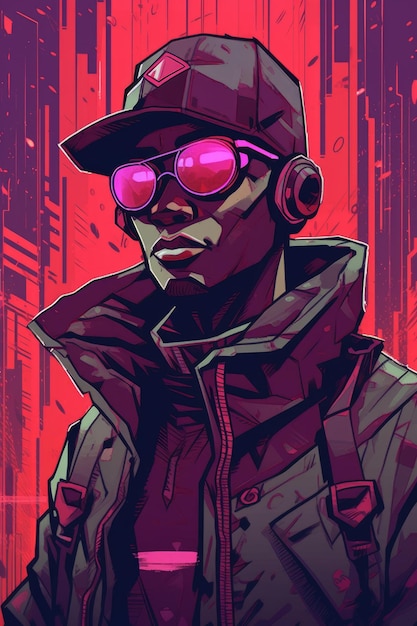 Cyberpunk man wallpaper