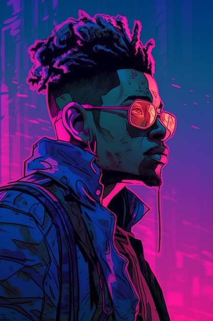 Cyberpunk man wallpaper