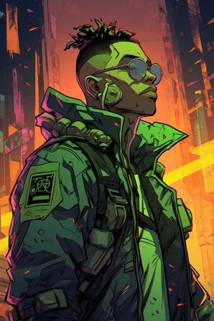 Cyberpunk man wallpaper