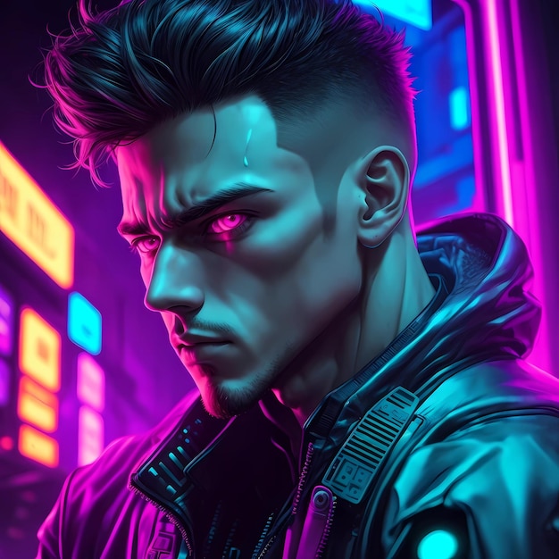 Cyberpunk man