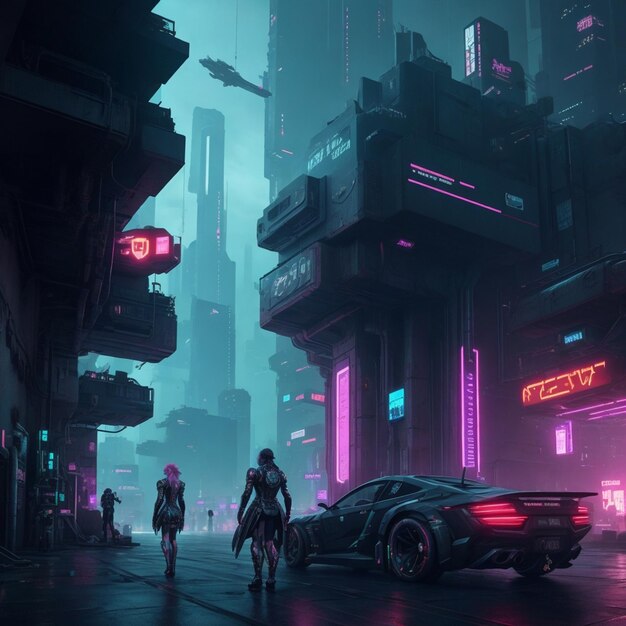 Cyberpunk metaverse city