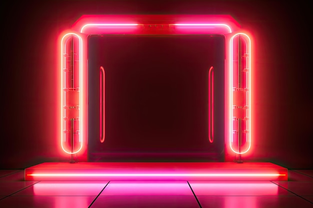 cyberpunk neon lights photo booth