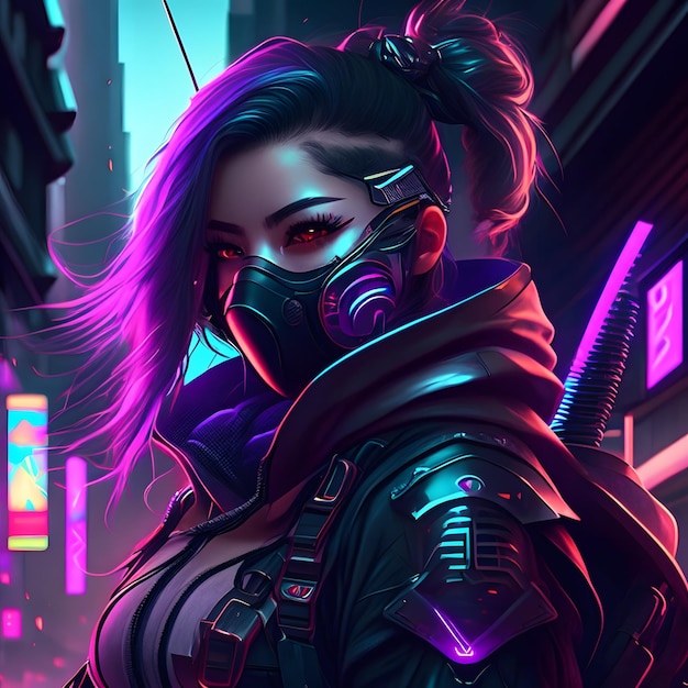 cyberpunk ninjameisje