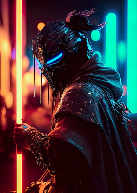 Cyberpunk samurai