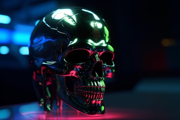 Cyberpunk-schedel Genereer Ai