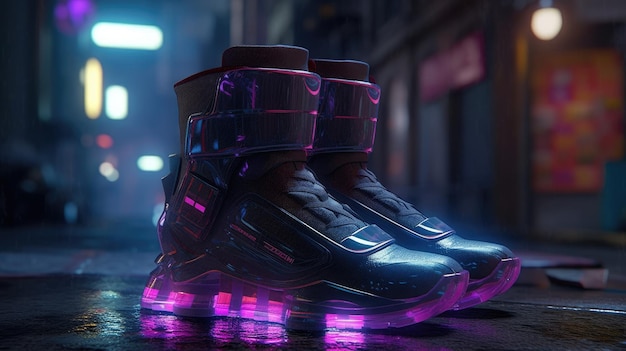 Custom 'Night City' Cyberpunk 2077 Gamescom 2019 sneakers showcased