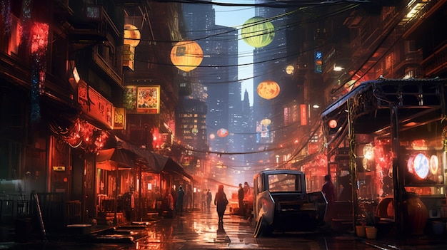 Cyberpunk stad