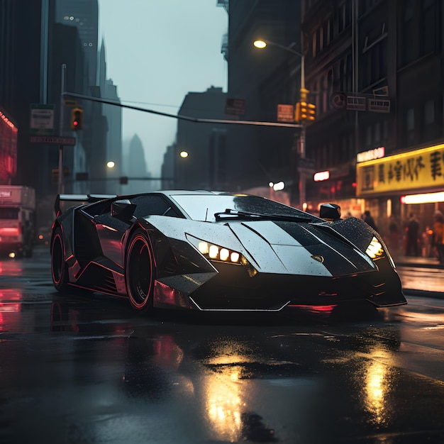 Foto cyberpunk supercar