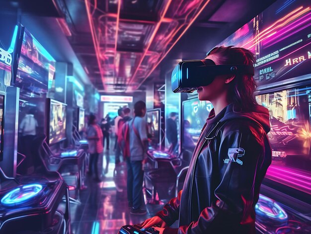 Cyberpunk VR Arcade