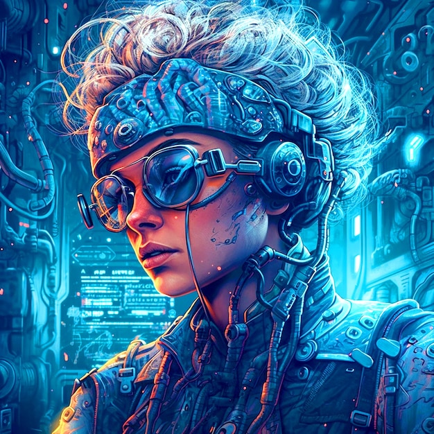 Cyberpunk-vrouw