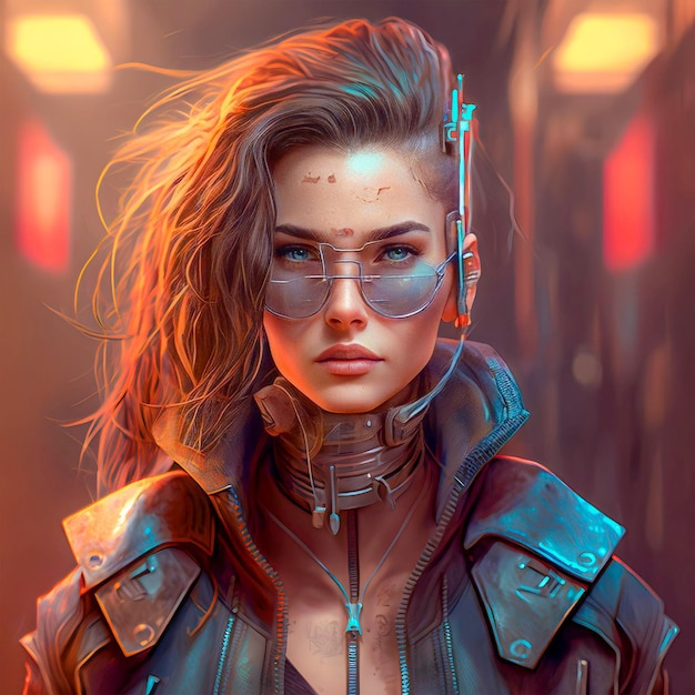 cyberpunk vrouwenportretten