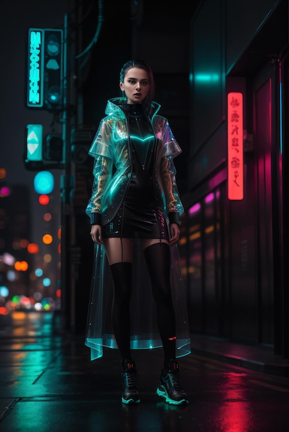 Photo cyberpunk woman portrait photo