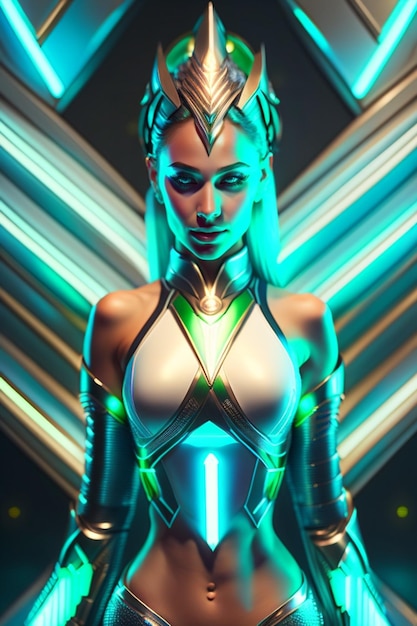 Cyberpunk woman