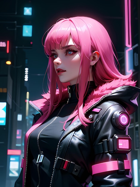 Cyberpunk woman