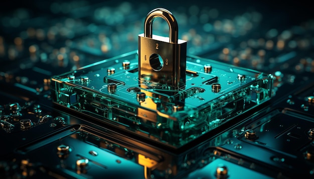 사이버 보안 개념 사용자 개인 정보 보안 및 암호화 보안 인터넷 액세스