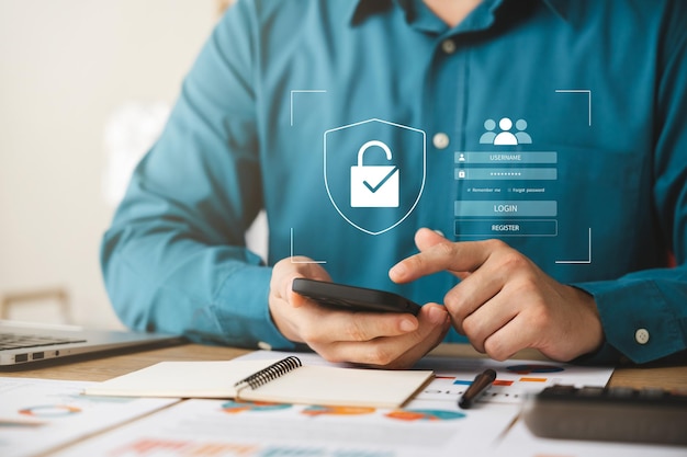 网络安全和隐私 数据保护概念 安全加密技术 安全互联网接入 安全加密用户私人数据 商业机密安全