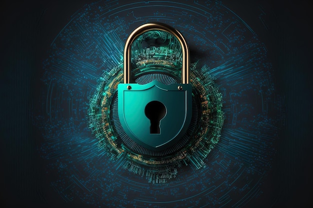 Cybersecurity and privacy ideas to safeguard internet network security technology and the lock icon