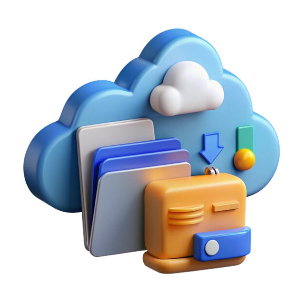 cyberspace cloud computing data storage document folder multimedia content 3d icon realistic vector illustration internet backup service social networking server virtual database digital technology