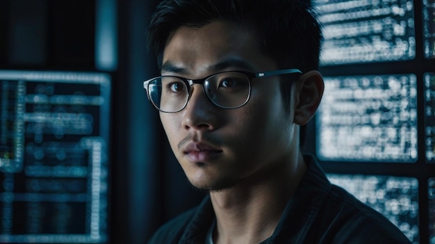 cyberspace hacker security programmer computer hacking aziatische netwerk code digitale cyber