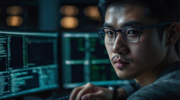 cyberspace hacker security programmer computer hacking aziatische netwerk code digitale cyber
