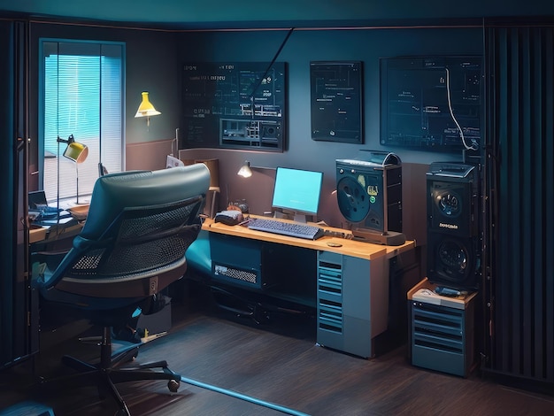 cyberstyled hacker room