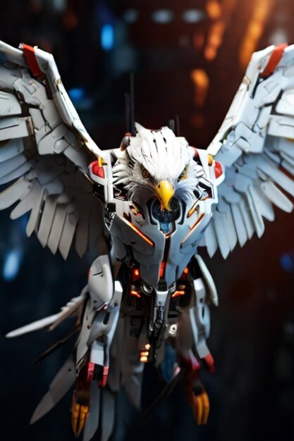 Cybertech wild white eagle attacking