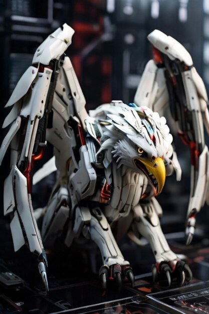 Cybertech wild white eagle attacking