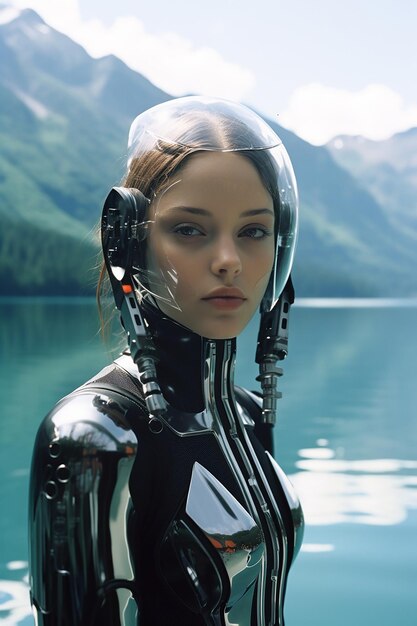 A cyborg female