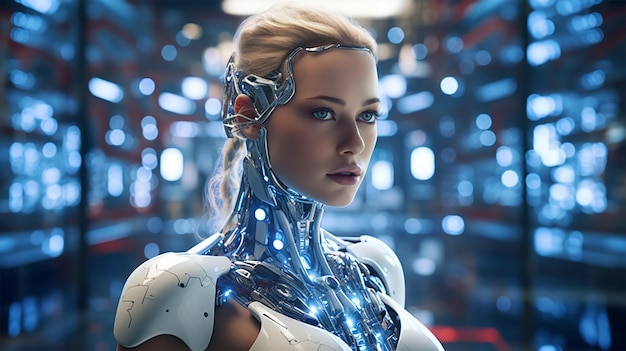 A cyborg female