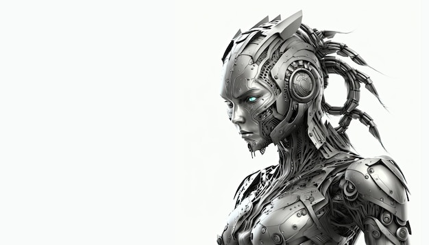 Cyborg-illustratie door generatieve AI
