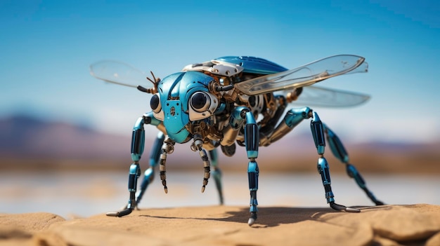 Cyborg insecten geavanceerde technologie innovatieve biohybride wezens afstandsbediende organismen futuristische bewaking gecreëerd met generatieve AI-technologie