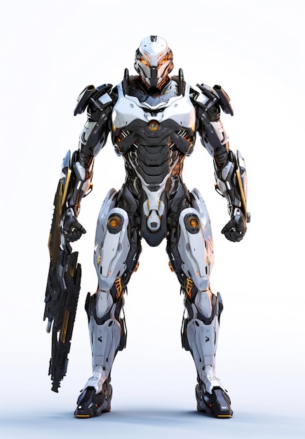 A Cyborg robot iron warrior mockup