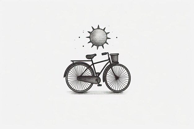 Cycle illustration Transportation illustration Generative AI