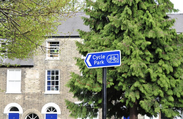 Cycle Park знак в Кембридже, Великобритания