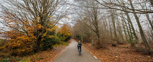 Cycling in autumn