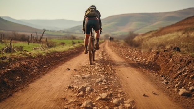 cycling tourism biking in the wilderness generative ai