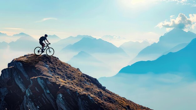 cyclist conquering a steep mountain ascent embodying resilience and triumph in the face of challenge