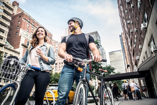 Cyclists in New York