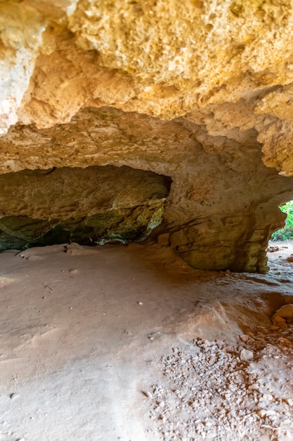 Cyclops Cave on the Mediterranean coast. Cyprus.