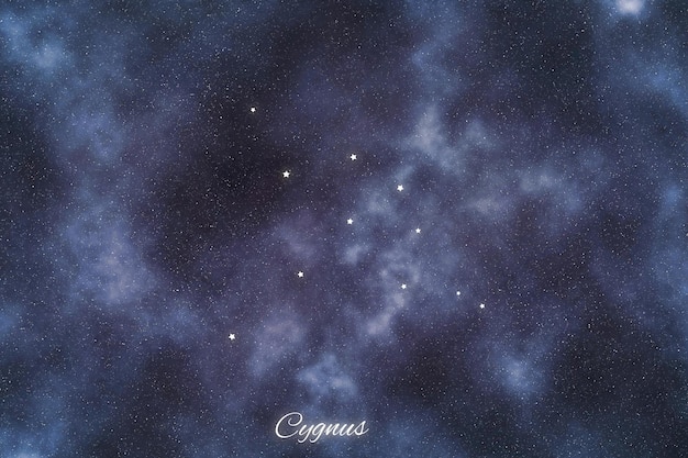 Cygnus star constellation Brightest Stars Swan constellation Northern Cross