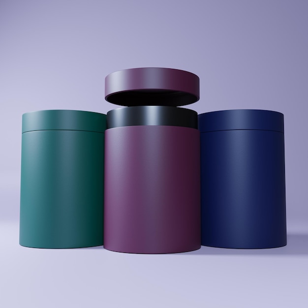 Cylinder Packaging Mockup