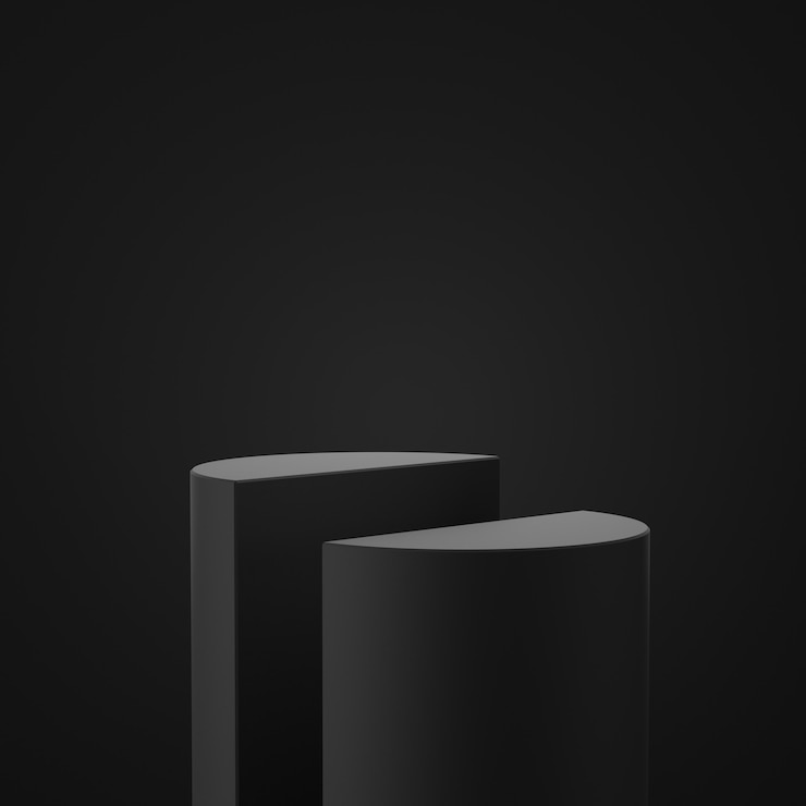 Foto cylindervormig podium voor de tentoonstelling van producten