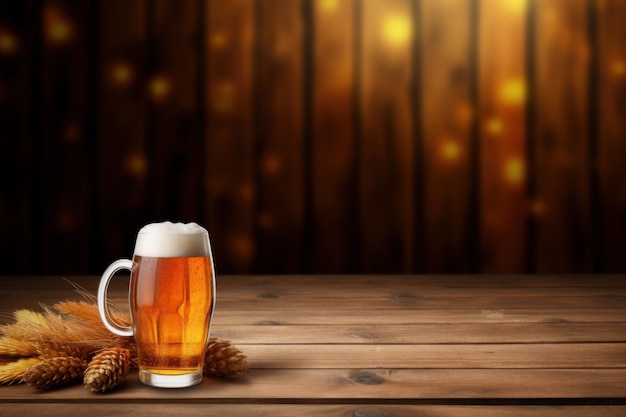 Cylindrical Beer mug Glass drink festival Generate Ai