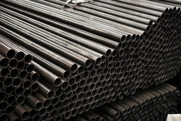 Photo cylindrical steel pipe