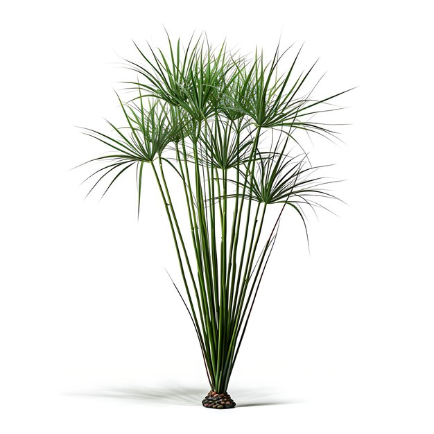 Photo cyperus alternifolius forest green a bouquet of umbrella pap isolated on white background clean